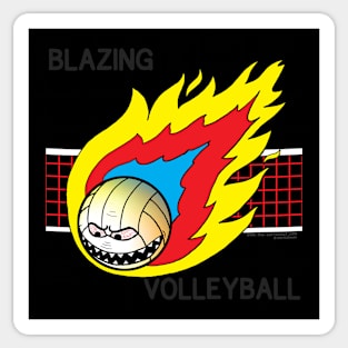 Blazing Volleyball Sticker